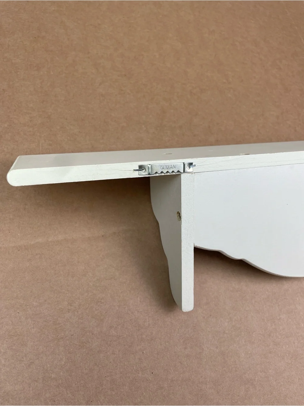Vintage White Shelf Hand Painted And Roses Wall Trinket Display